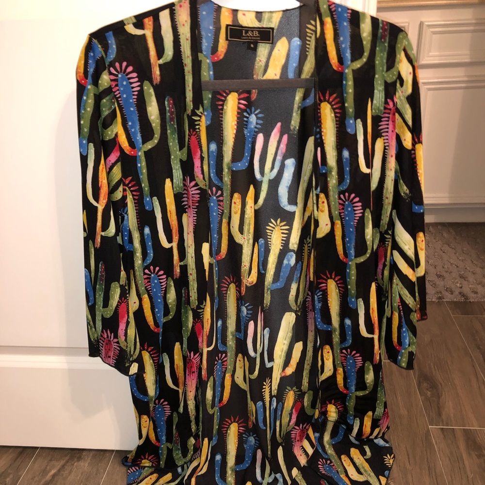 3/4 sleeve cactus kimono